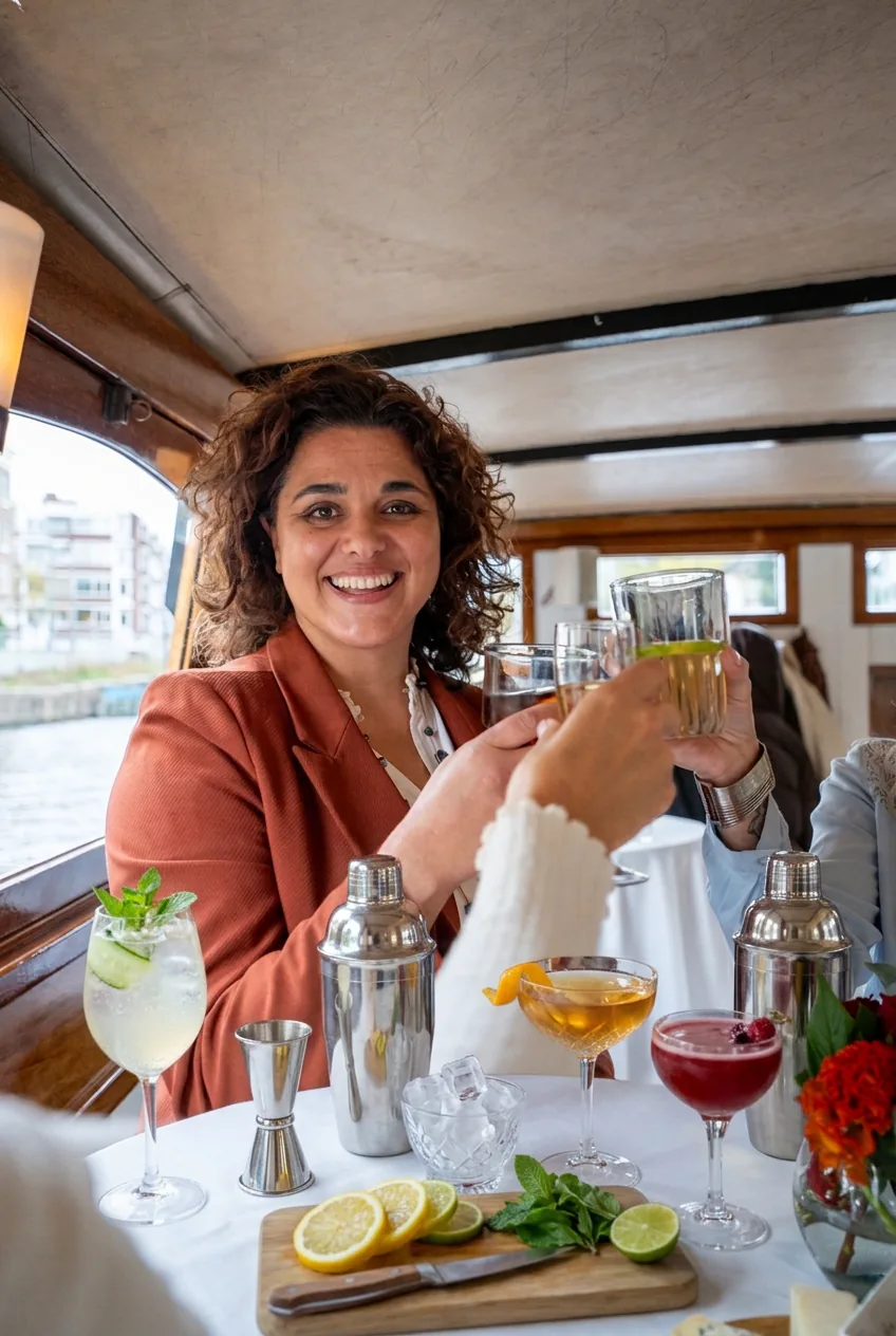 Cocktailworkshop aan boord in Amsterdam